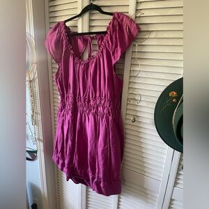 Anthropologie Smock Waist Mini Dress